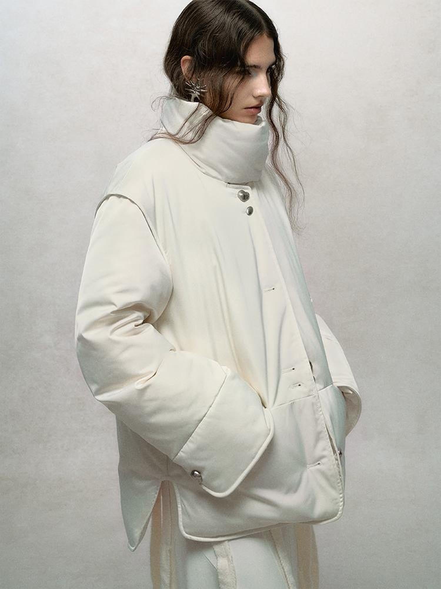 AnnoMundi Winter Short White Duck Down Puffer Jacket
