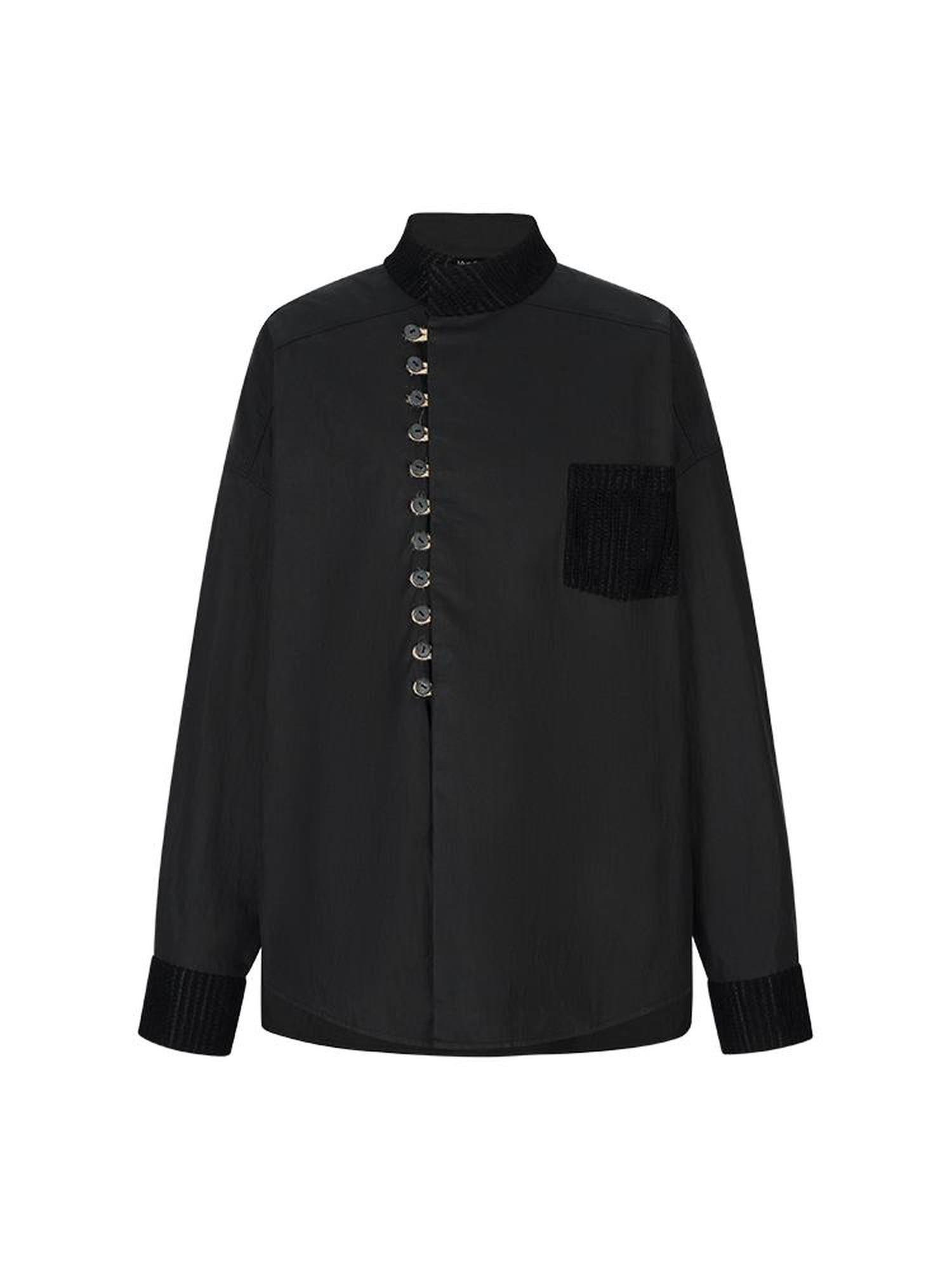 AnnoMundi Woven Texture Linen Blend Oversized Shirt