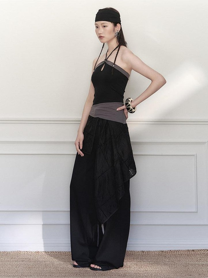 AnnoMundi Woven Tie Asymmetric Colorblock Women&