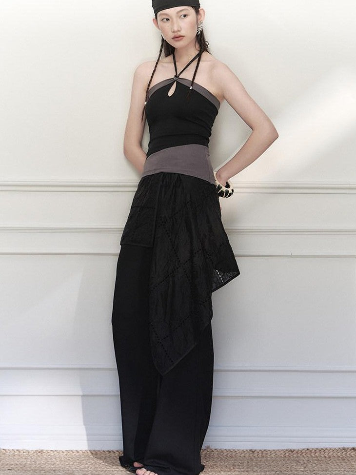 AnnoMundi Woven Tie Asymmetric Colorblock Women&