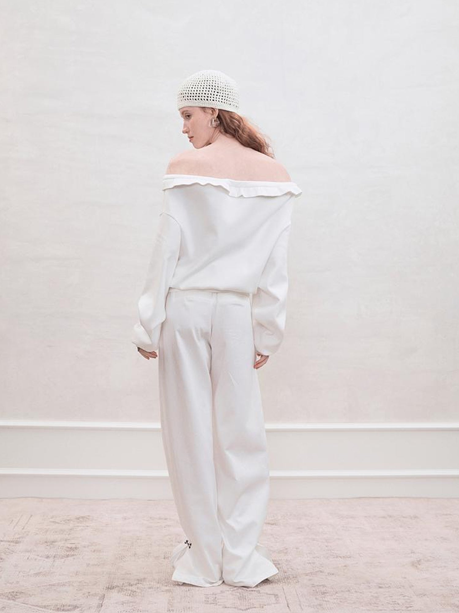 AnnoMundi Zip Front Knit Sweatshirt with Beaded Drawstring