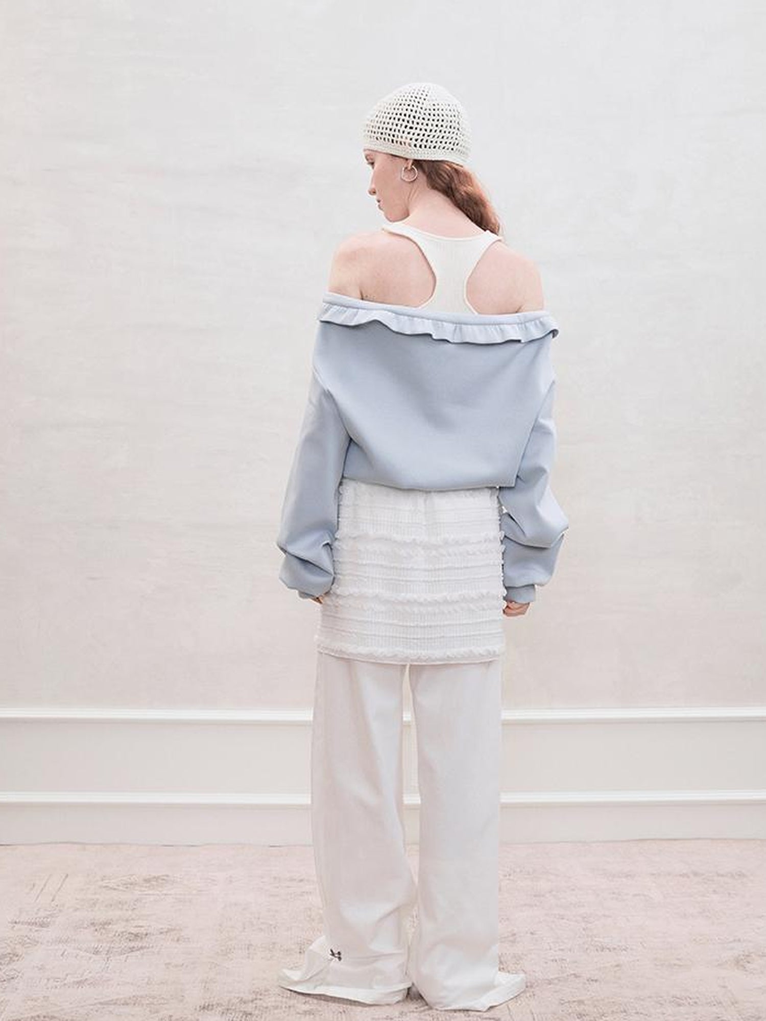 AnnoMundi Zip Front Knit Sweatshirt with Beaded Drawstring