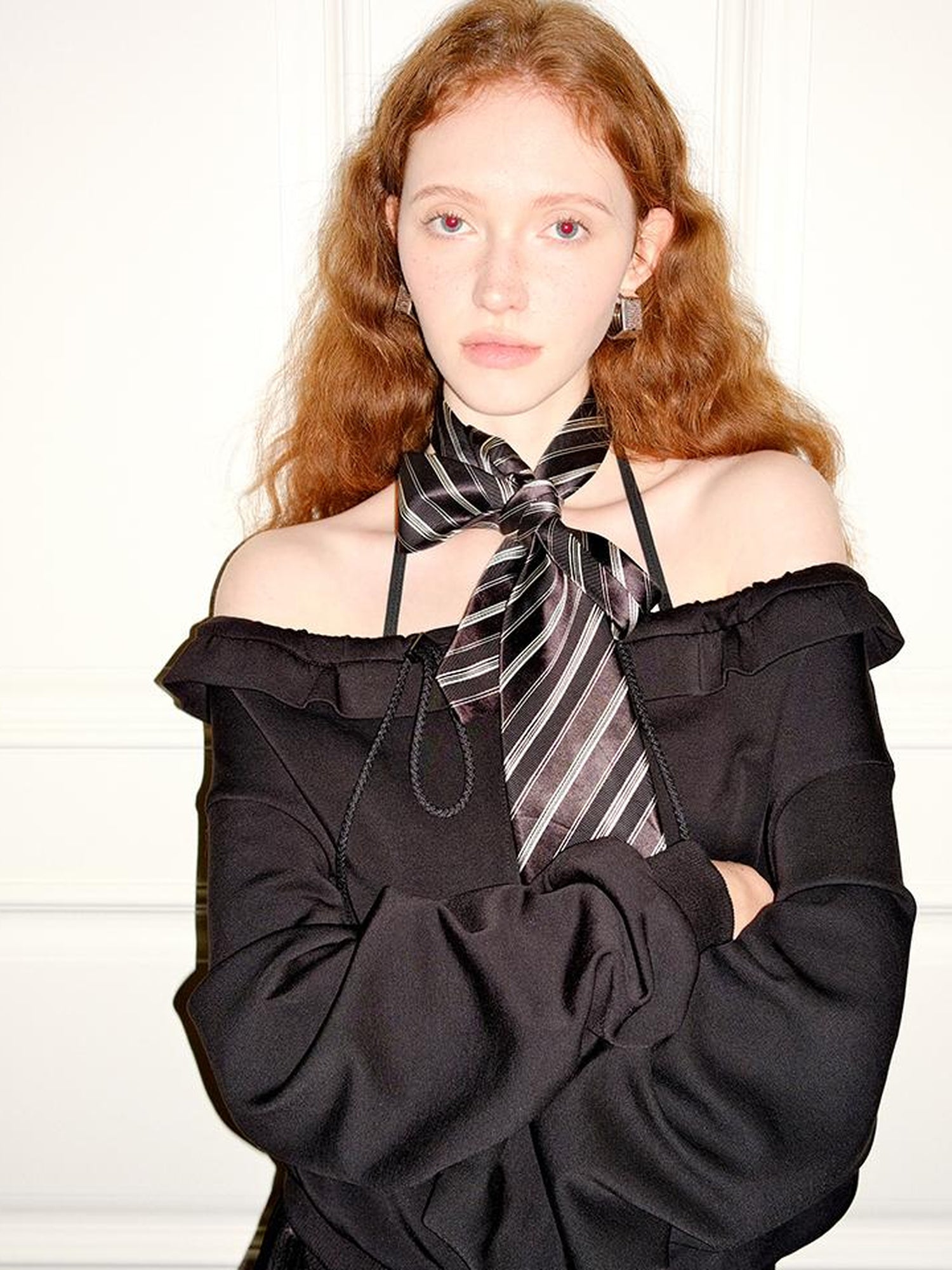 AnnoMundi Zip Front Knit Sweatshirt with Beaded Drawstring