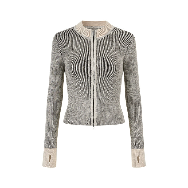AnnoMundi_Zipper_Knit_Cardigan_With_Spliced_Panels_And_Distressed_Cuffs_MISSTT