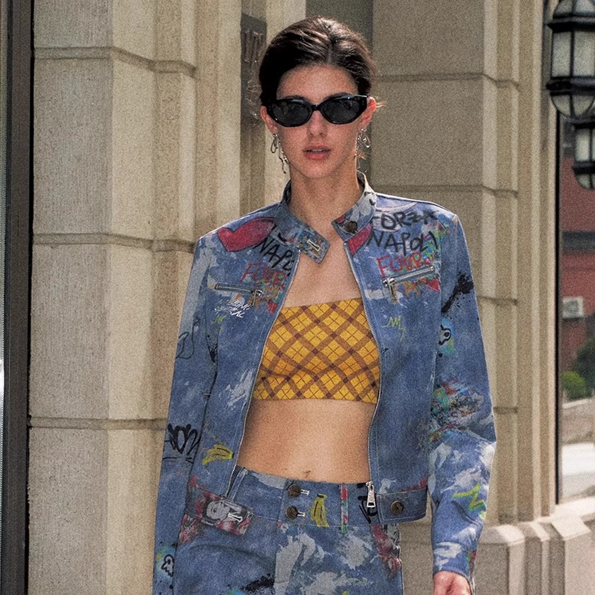 Anti_Being_General_Graffiti_Print_Denim_Skirt_Set_V-neck_T-shirt_Long_Sleeve_MISSTT