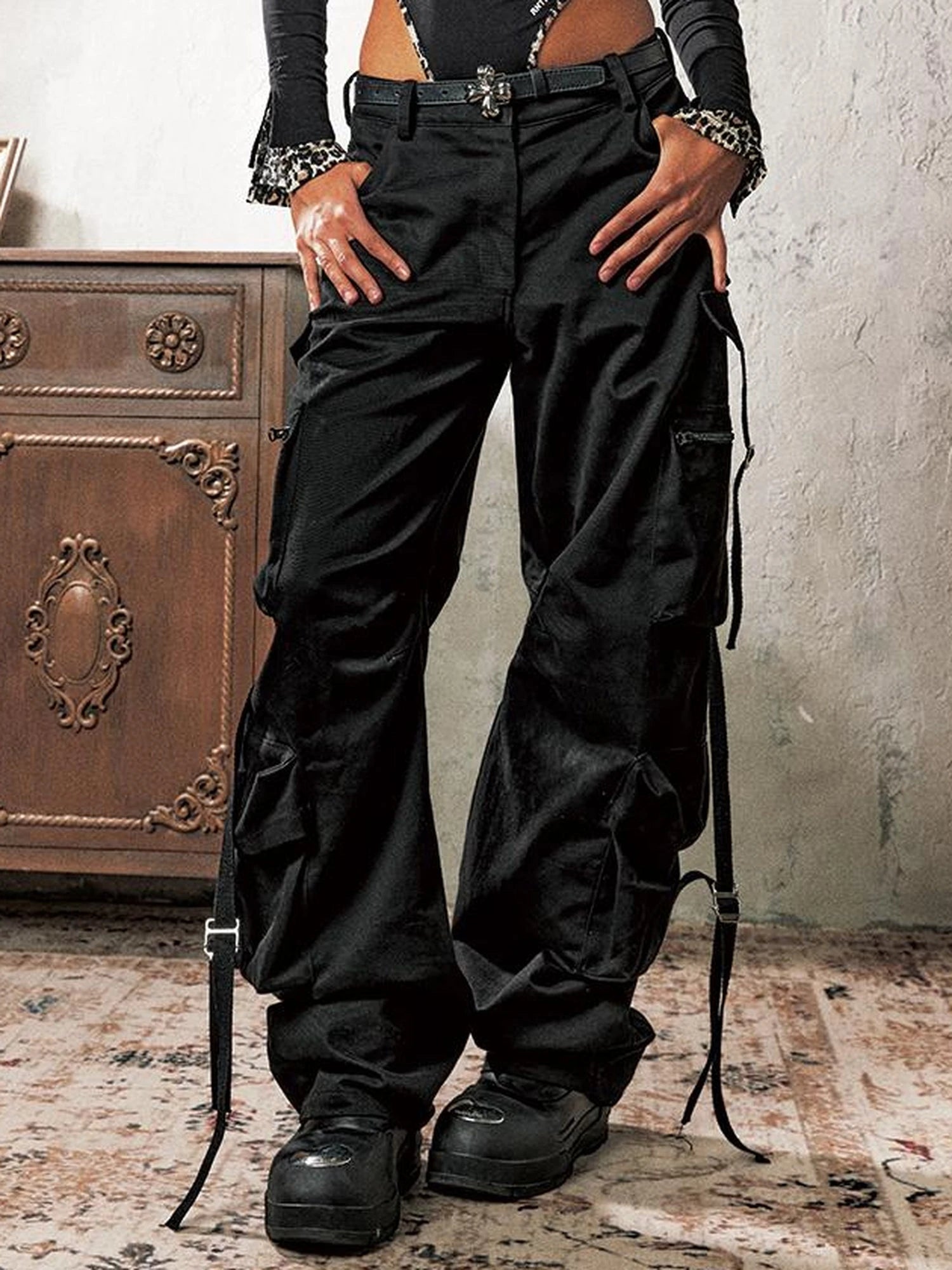 Multi Pocket Washed Workwear Cargo Pants