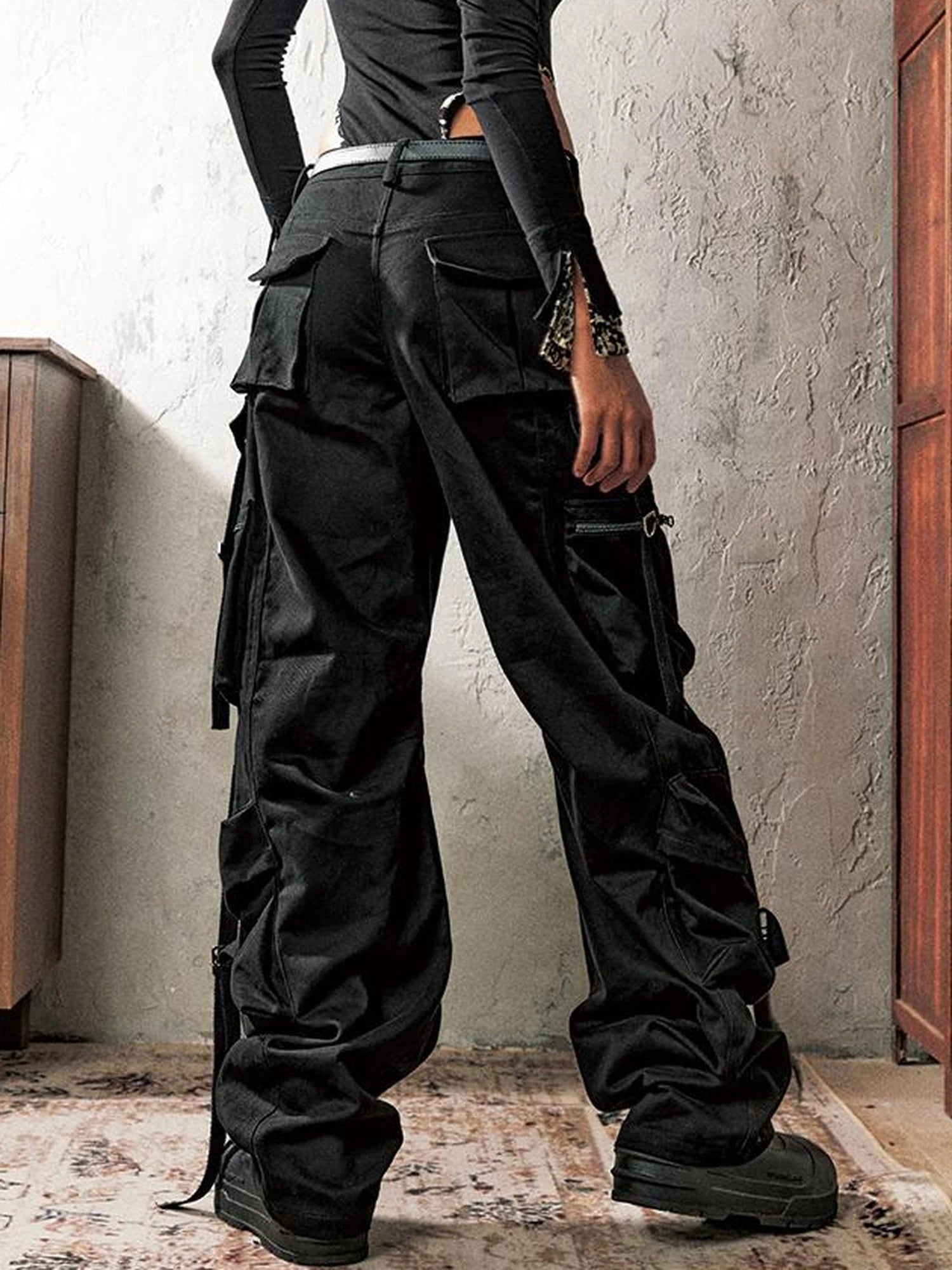 Multi Pocket Washed Workwear Cargo Pants