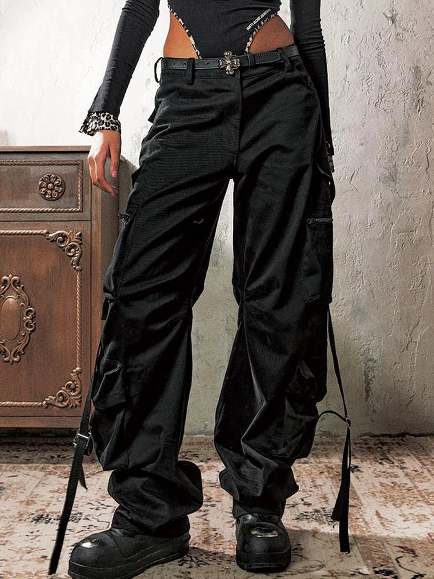 Multi Pocket Washed Workwear Cargo Pants