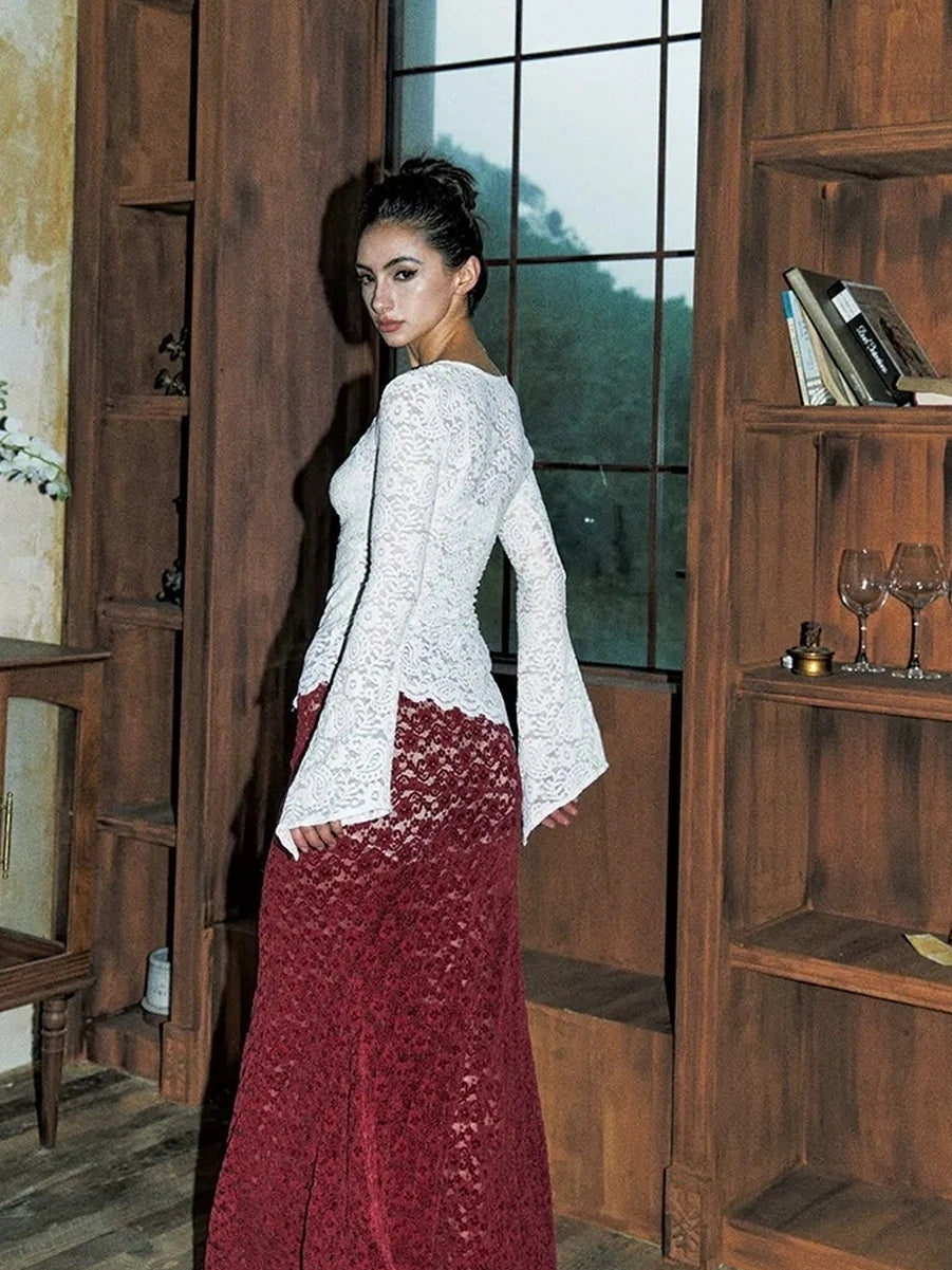 Anti Being General Rebel Lace Asymmetric Top 
V-neck 
Asymmetric Hem 
Lace Up Front 
Long Sleeve 
Cropped Length 
T-shirt Cardigan