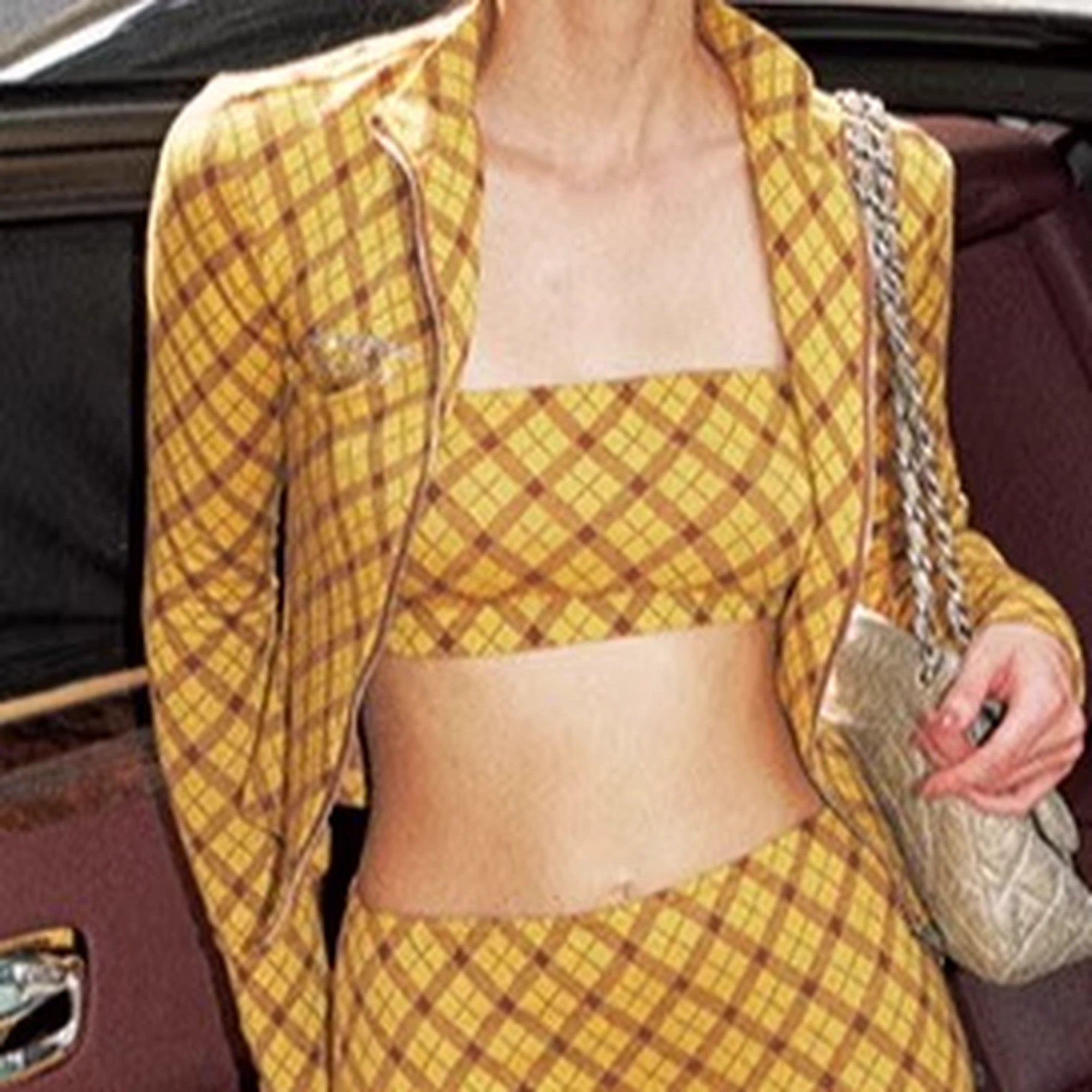 Anti_Being_General_Vintage_Plaid_Cropped_Cardigan_Set_V-neck_T-shirt_Long_Sleeve_MISSTT