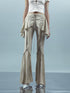 UpdateNN NORTH NODE Liquid Seam Flared Trousers with Flowy Side Panels