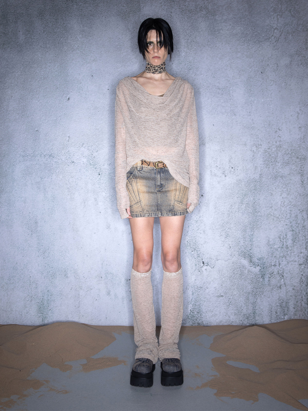 UpdateNN NORTH NODE Song Of Sand Multi Way Sheer Draped T-shirt