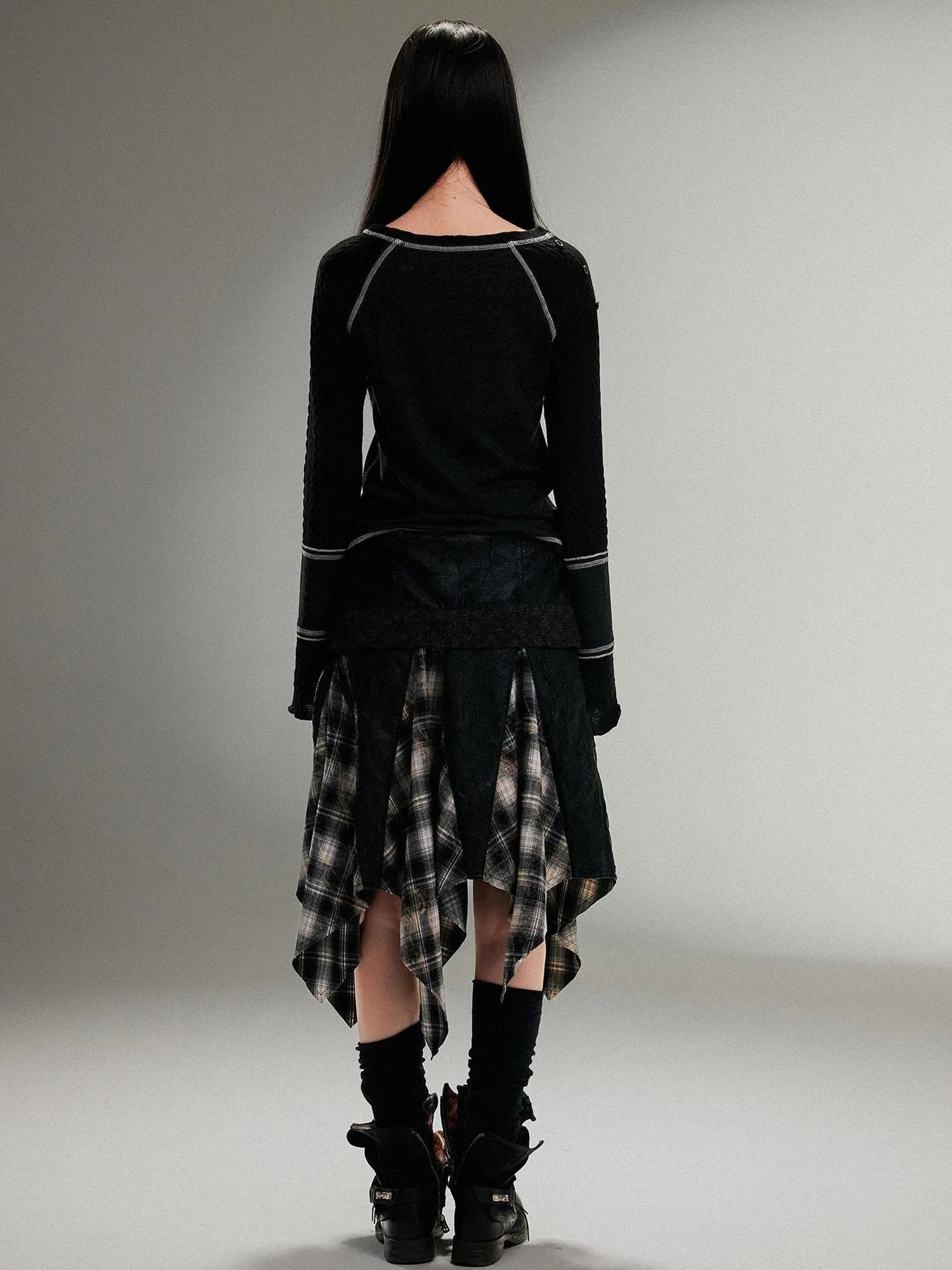 Ariadna Punk Rock Print Elastic High Waist Women Pants