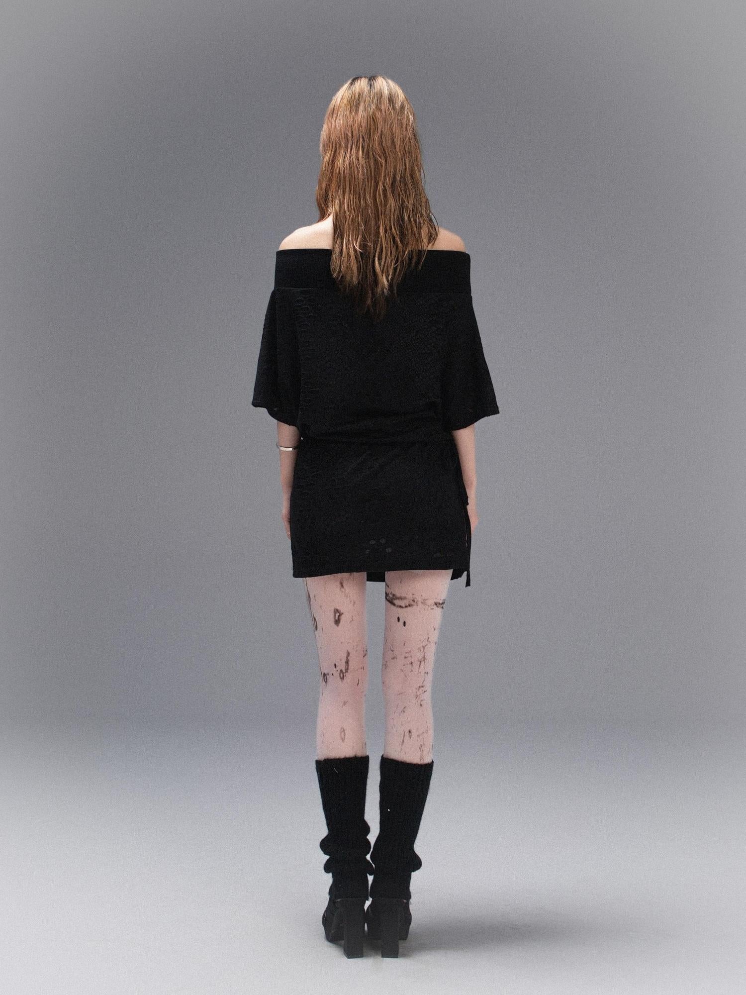ARIADNAw Ariadna S Punk Edge 8 D White Printed Tights Freedom Versatility