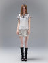 Ariadna S Punk Edge 8 D White Printed Tights Freedom Versatility
