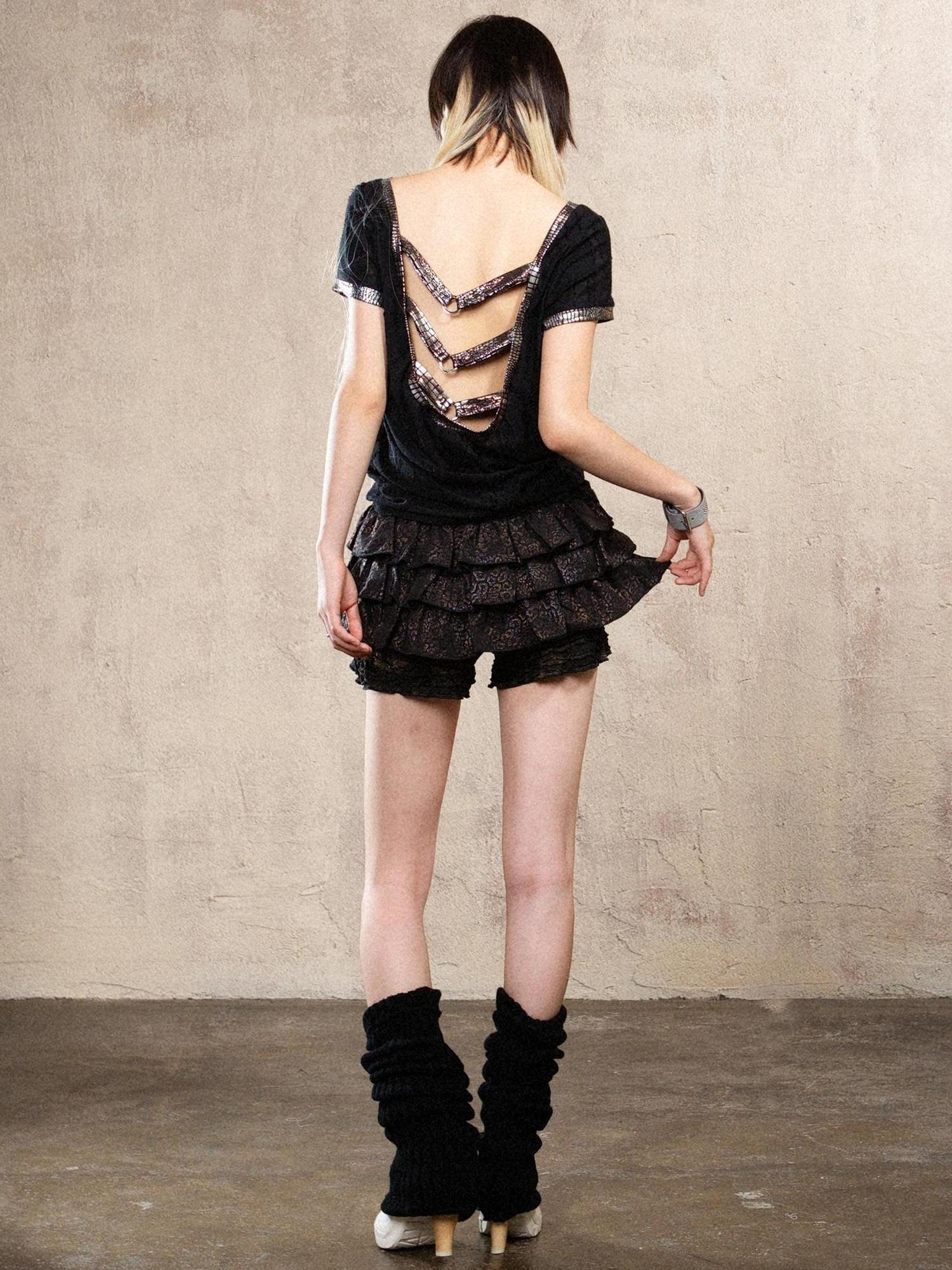 ARIADNAw Ariadna S Vintage Punk Print Bronze Sleeveless Tee