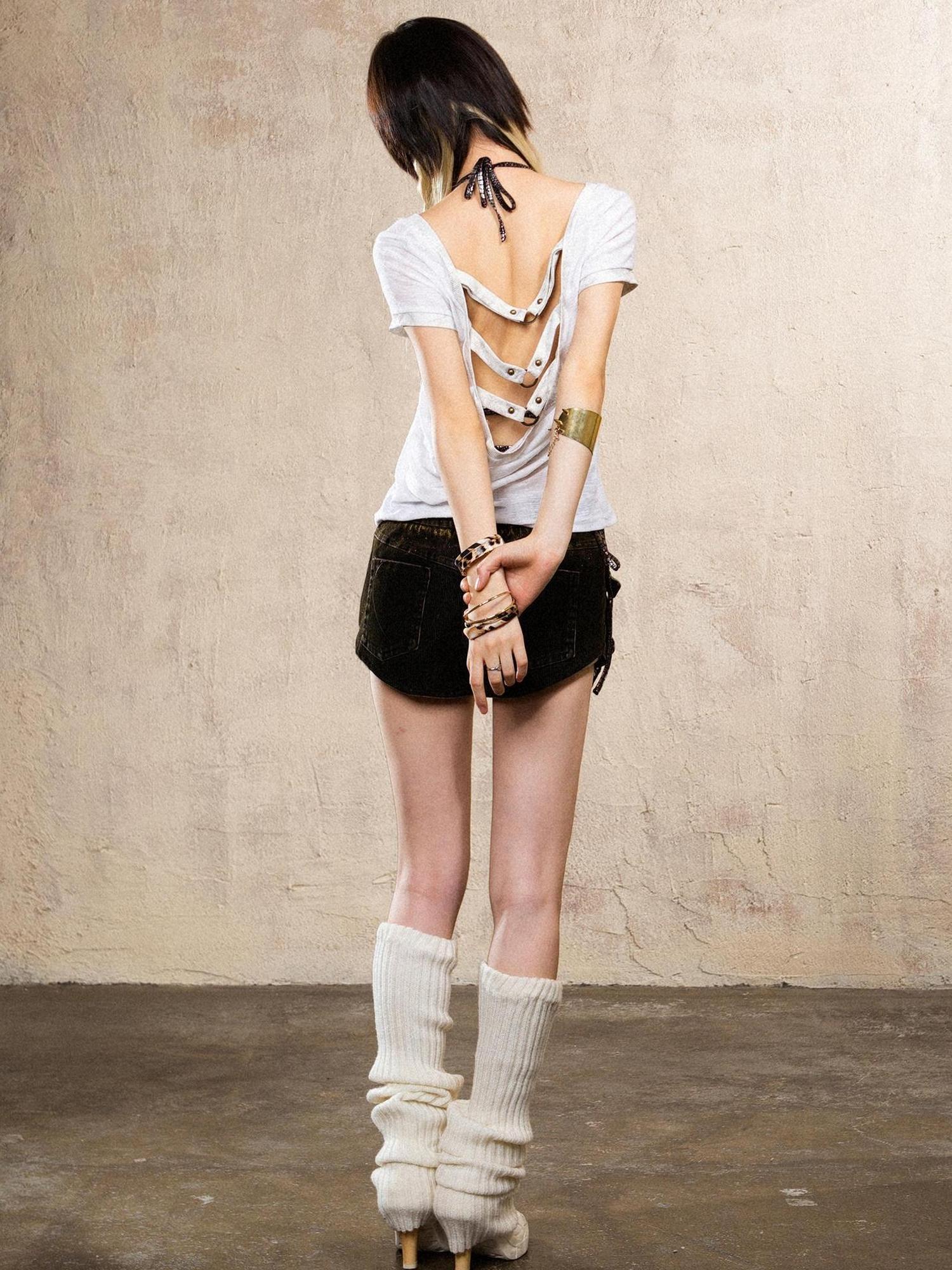 ARIADNAw Ariadna S Vintage Punk Print Bronze Sleeveless Tee