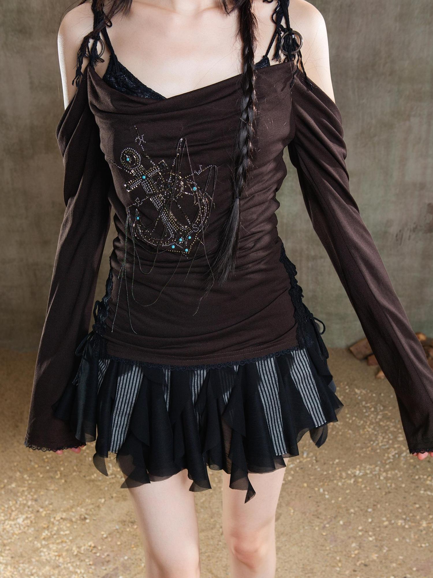 ARIADNAw Ariadna Vintage Acrylic Sheer Sunshield Cape
