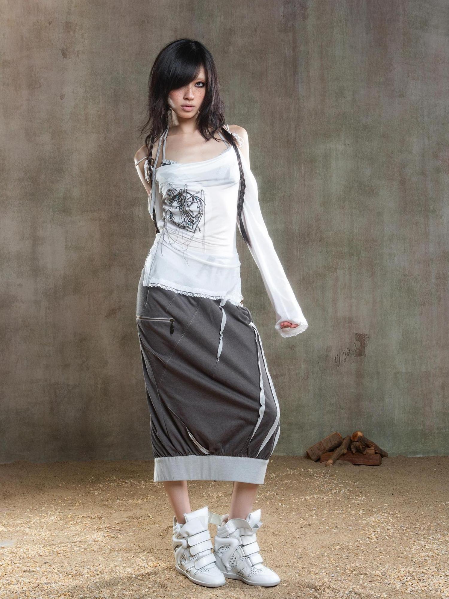 ARIADNAw Ariadna Vintage Acrylic Sheer Sunshield Cape