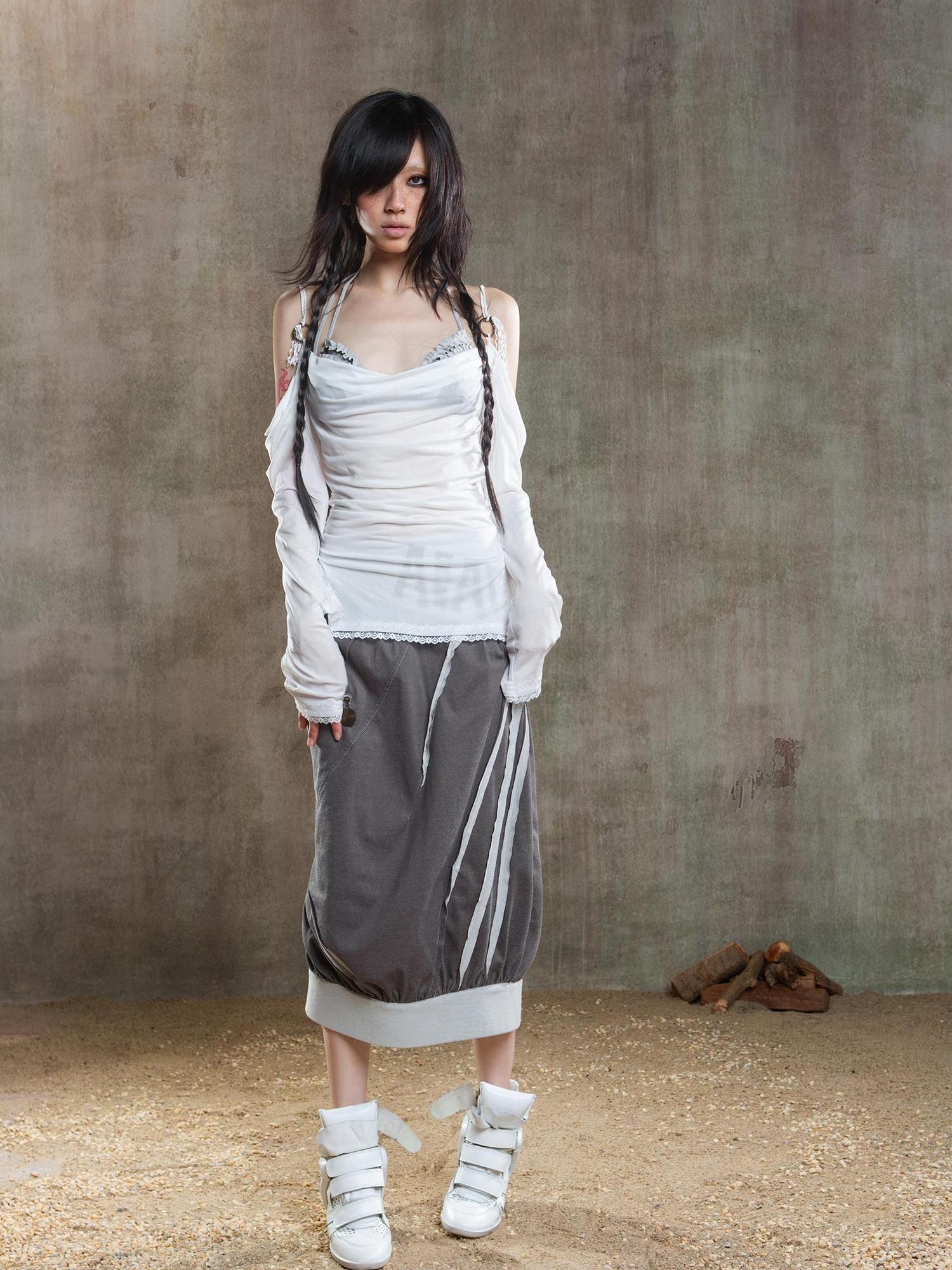ARIADNAw Ariadna Vintage Acrylic Sheer Sunshield Cape