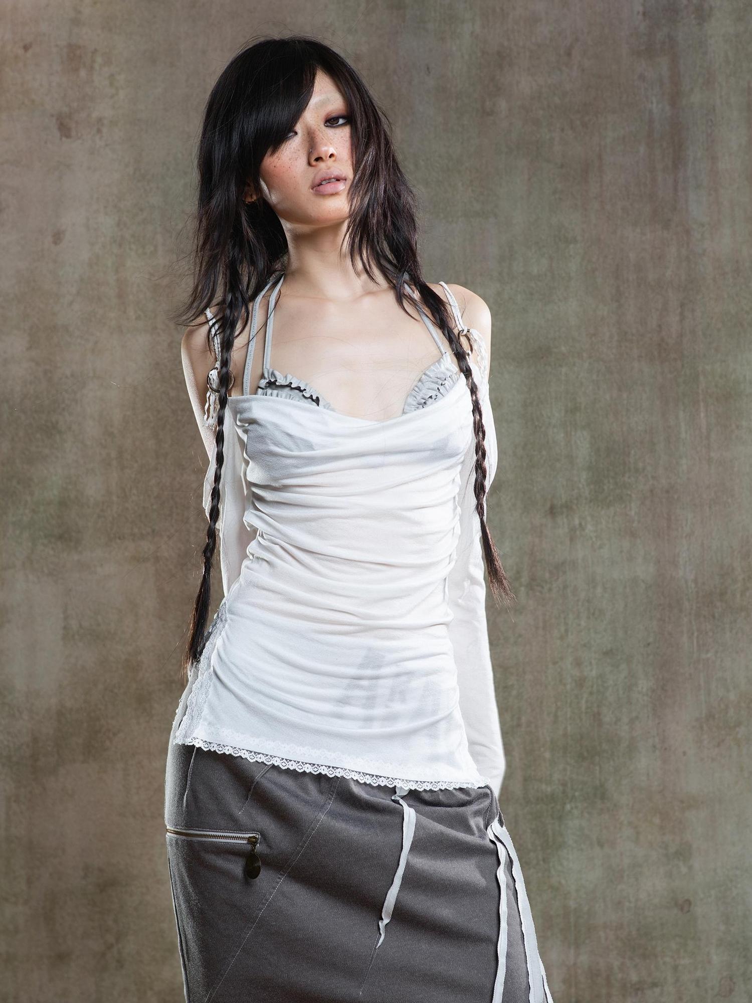 ARIADNAw Ariadna Vintage Acrylic Sheer Sunshield Cape