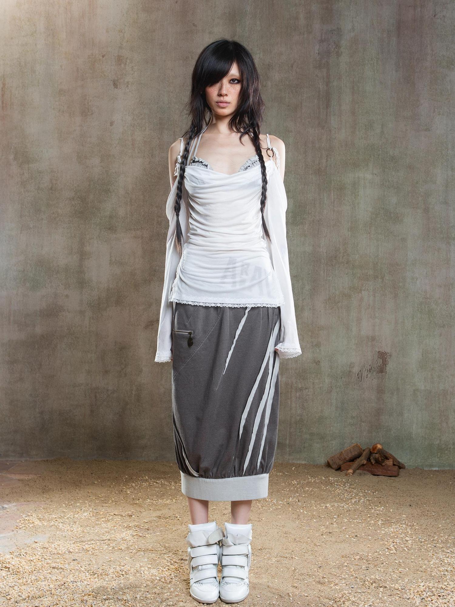 ARIADNAw Ariadna Vintage Acrylic Sheer Sunshield Cape