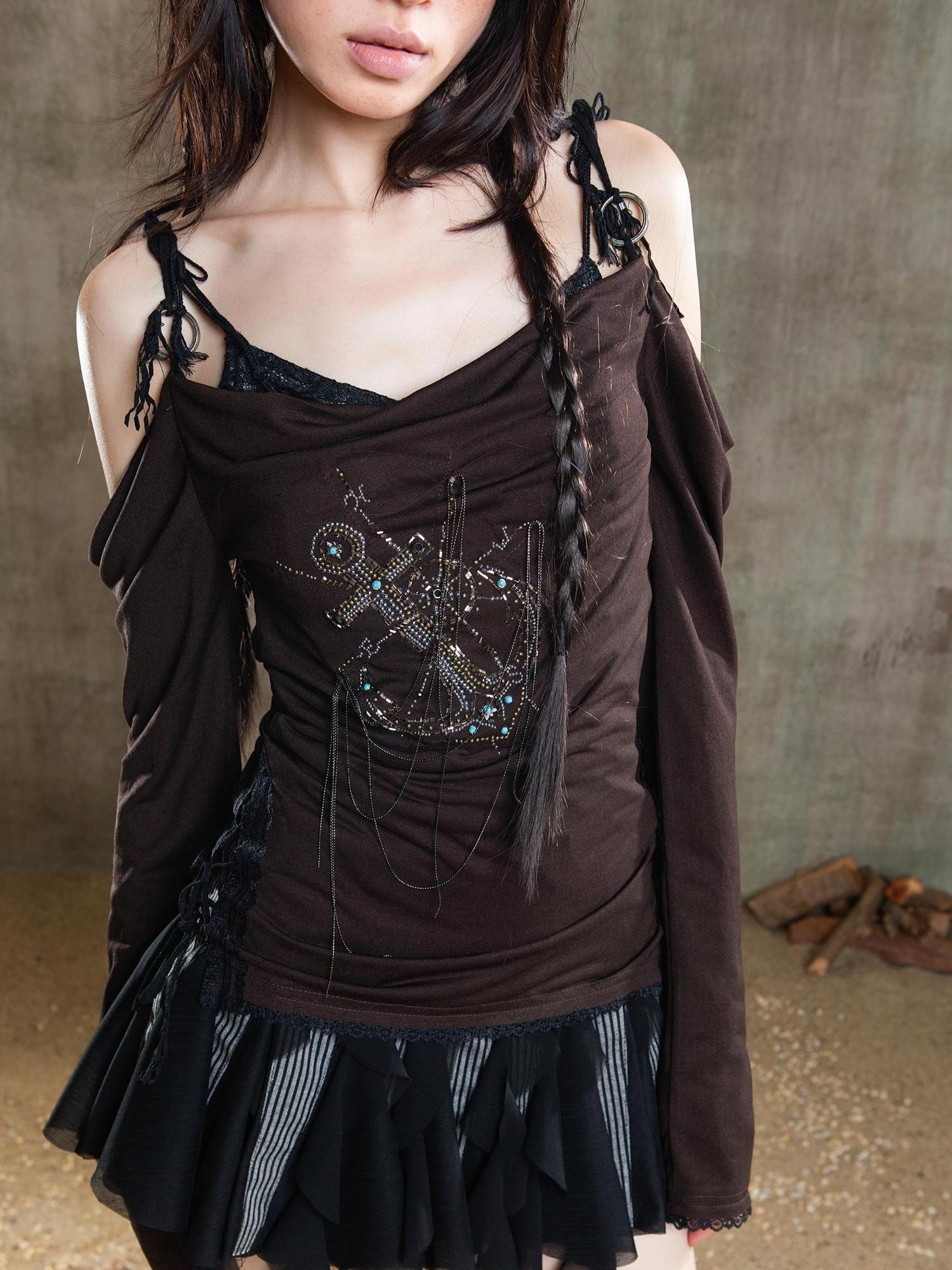 ARIADNAw Ariadna Vintage Acrylic Sheer Sunshield Cape