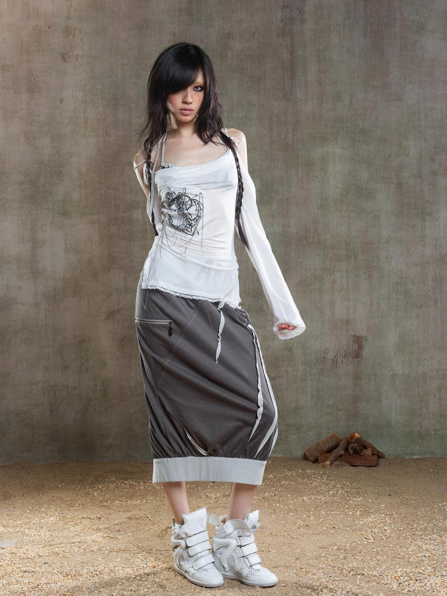 ARIADNAw Ariadna Vintage Acrylic Sheer Sunshield Cape