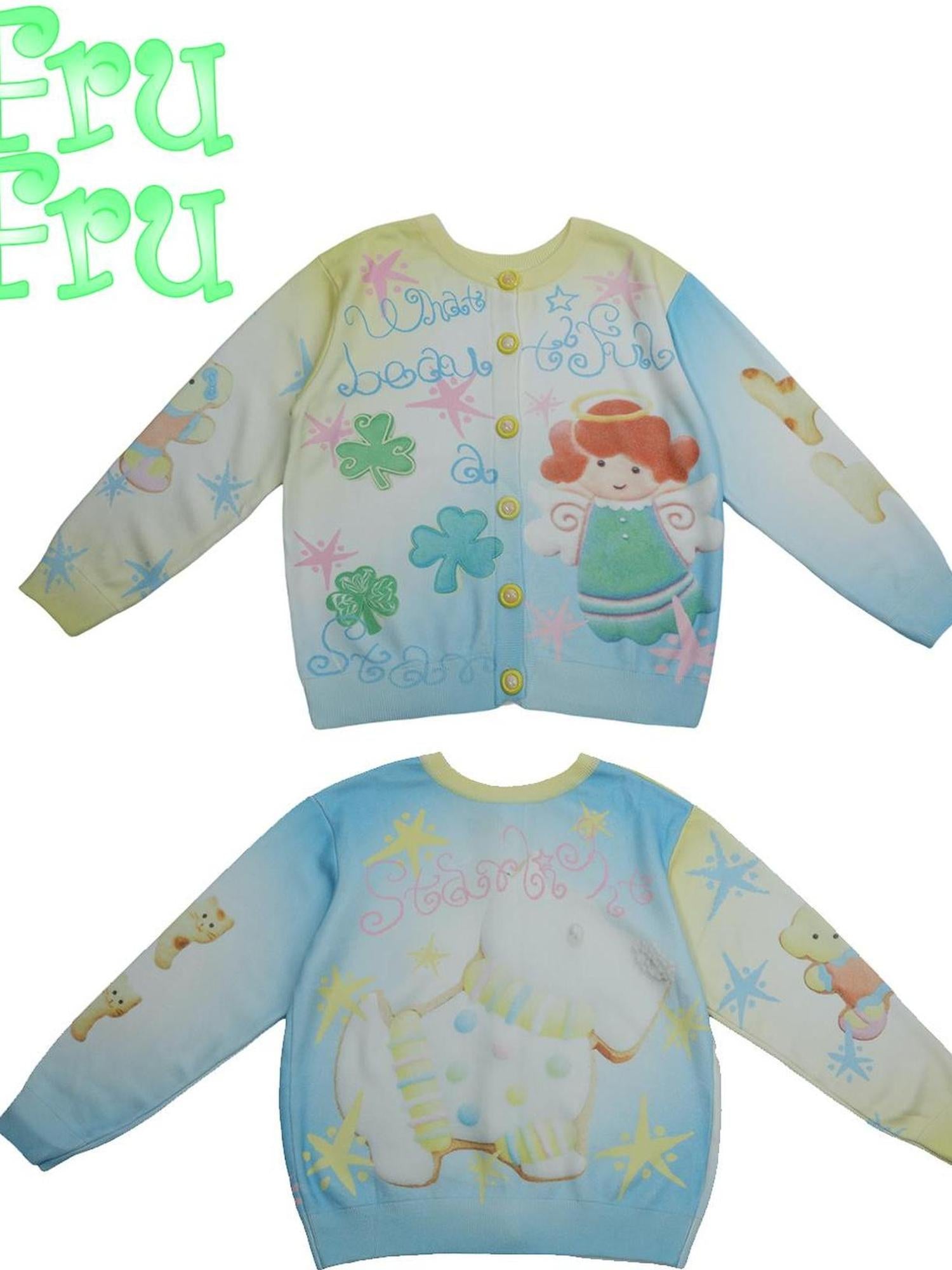 Frufru Gulu Autumn Double Sided Print Knit Cardigan