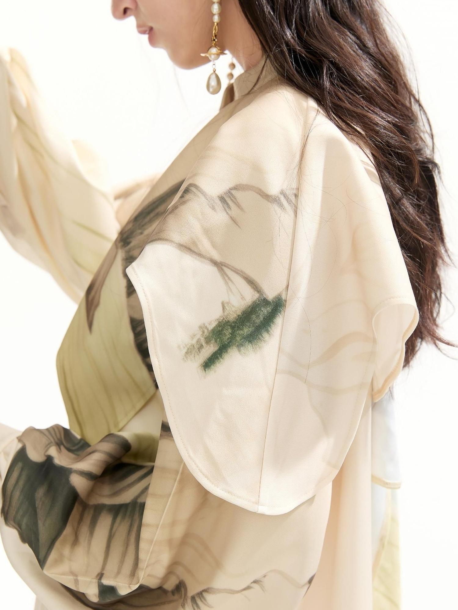 Sweet Mi Autumnshui Manbo Original Printed Bohemian Maxi Dress