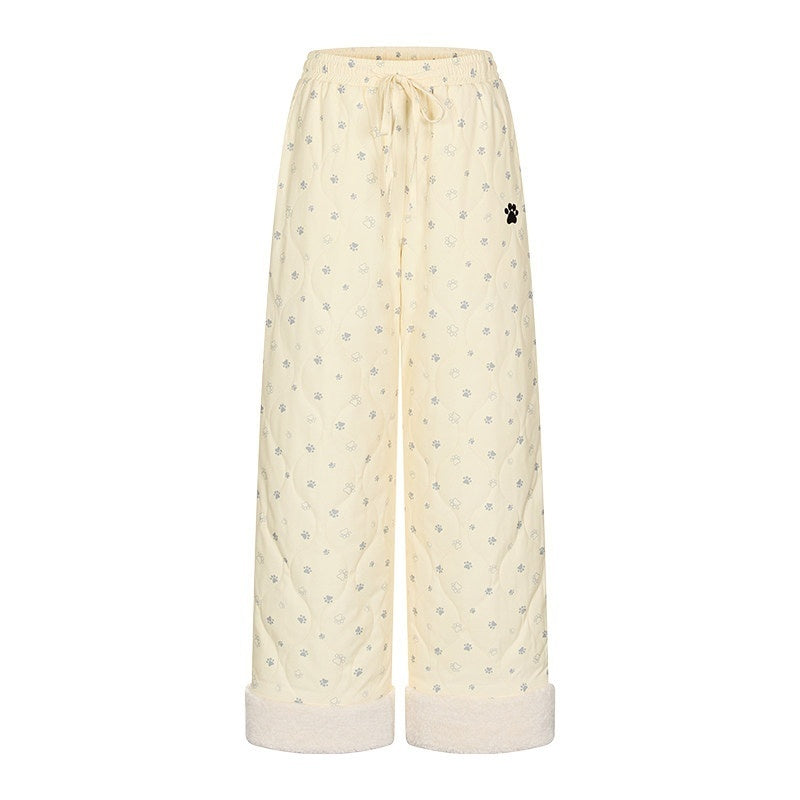 BETWEENAND_Allover_Paw_Print_Quilted_Windproof_Women&