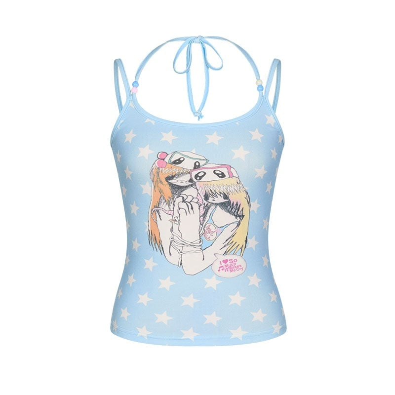 BETWEENAND_Beaded_Wave_Shell_And_Polka_Dot_Print_Cute_Women&