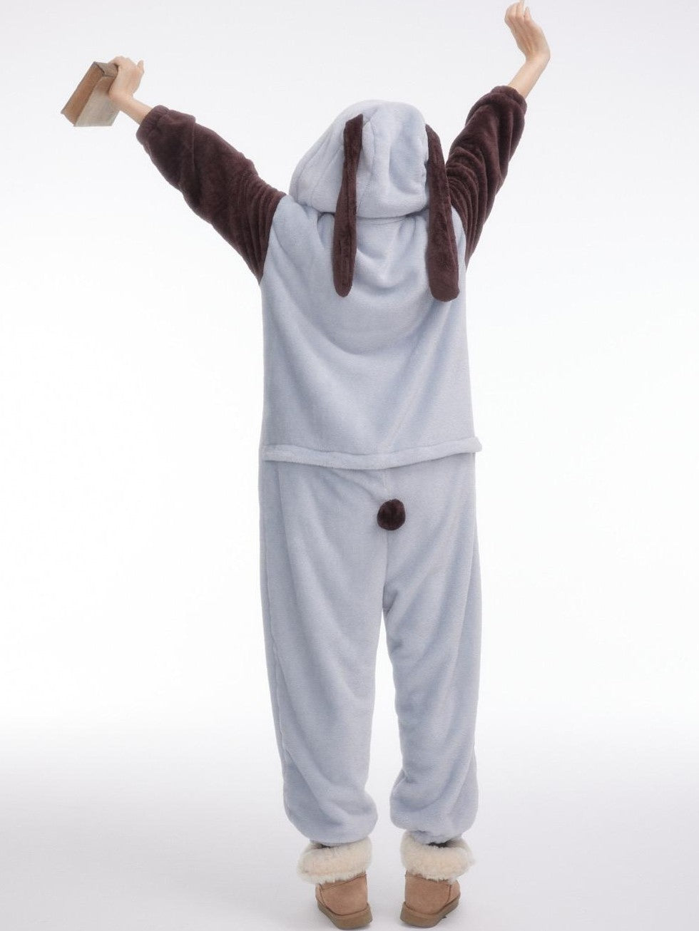 BETWEENAND Cartoon Puppy Hooded Short Sleeve Shorts Women&
