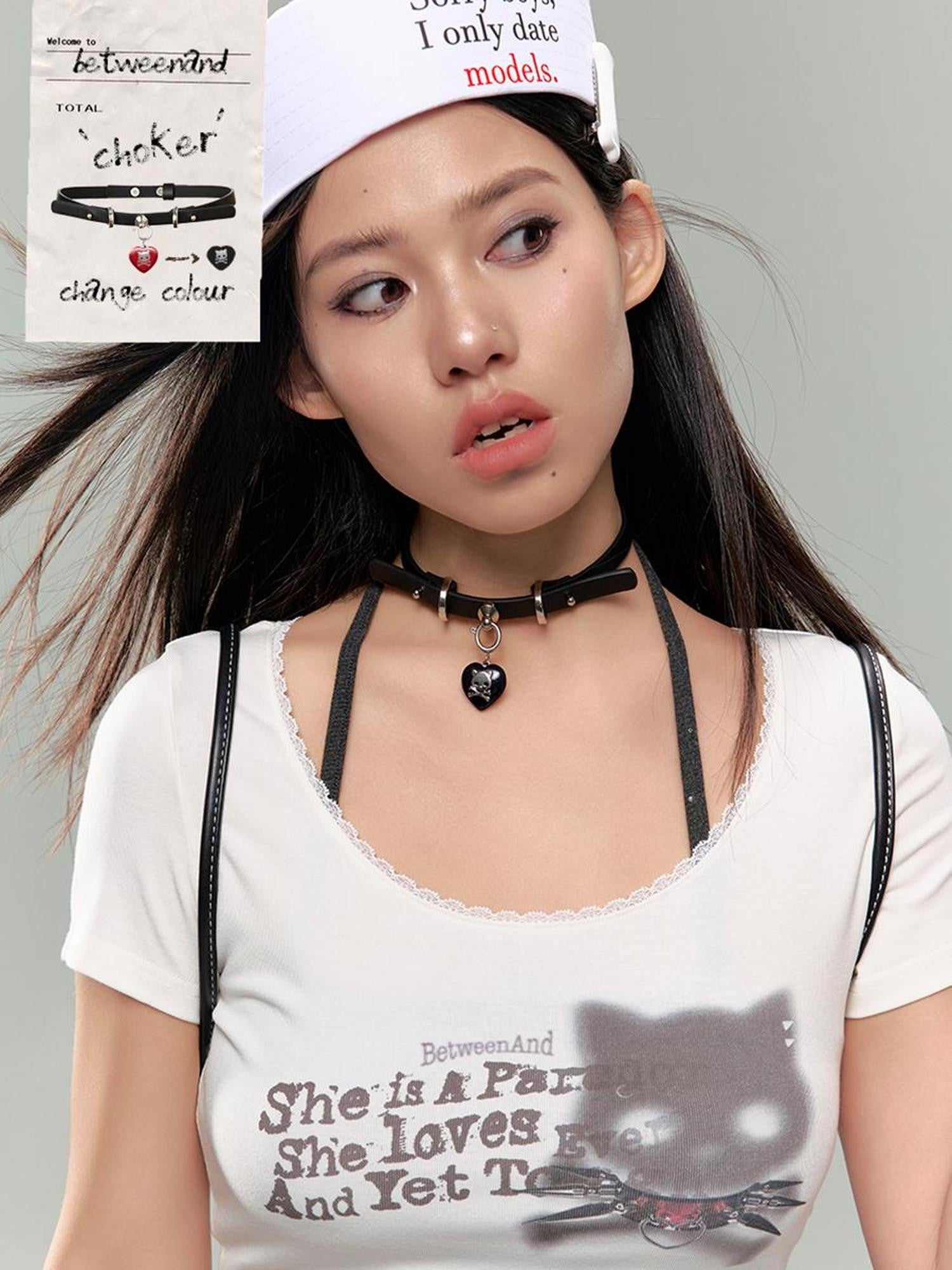 BETWEENAND Demon Kitten Hair Clip Pendant Charm Women&