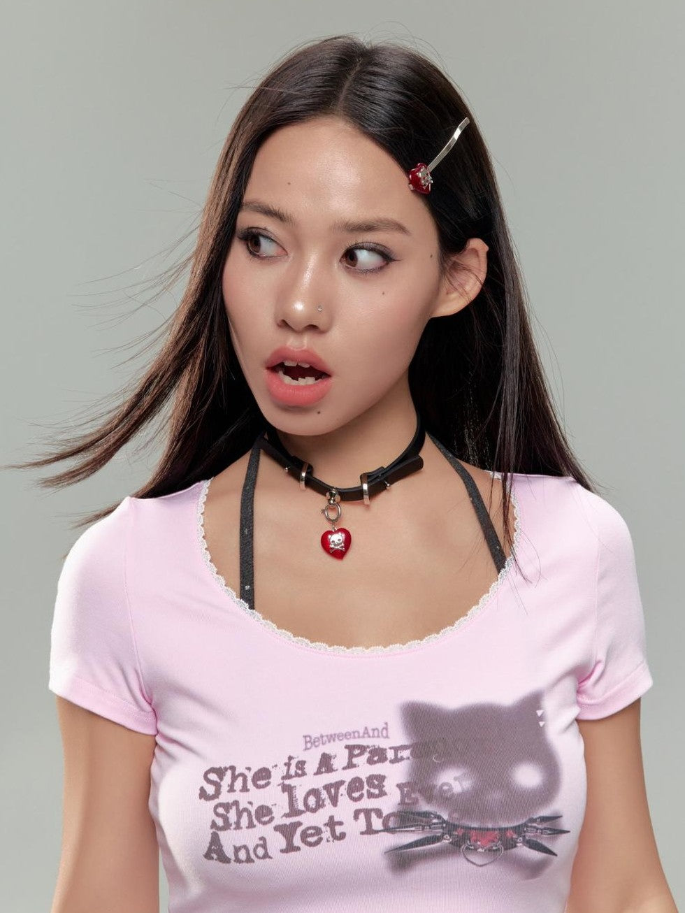 BETWEENAND Demon Kitten Hair Clip Pendant Charm Women&