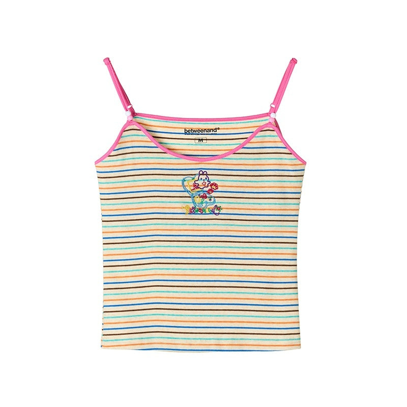 BETWEENAND_Embroidered_Striped_Strappy_Slim_Fit_Women&