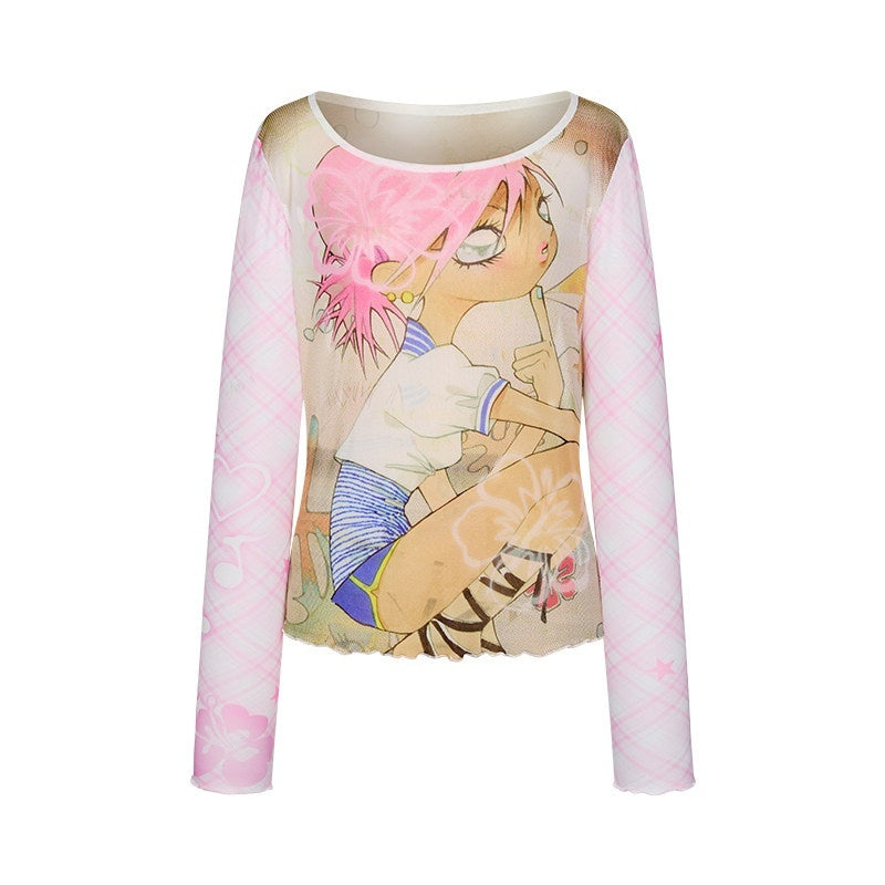 BETWEENAND_Millennial_Pink_Allover_Character_Print_Mesh_Women&