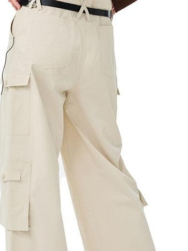BETWEENAND Multi Belted Pocket Cotton Women&