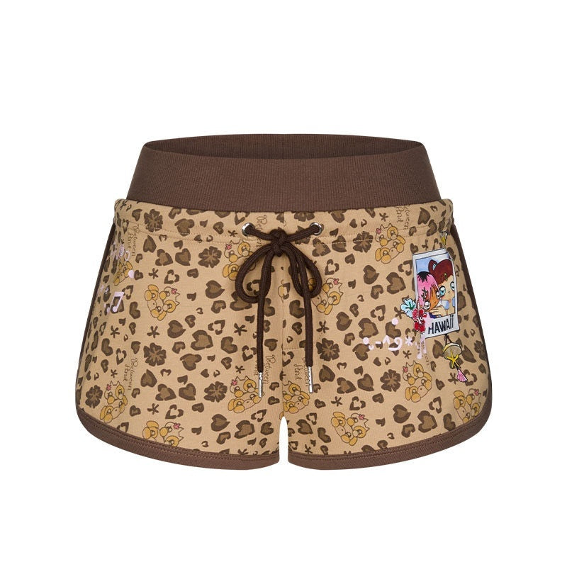 BETWEENAND_Multicolor_Beach_Polka_Dot_And_Leopard_Print_Slim_Women&