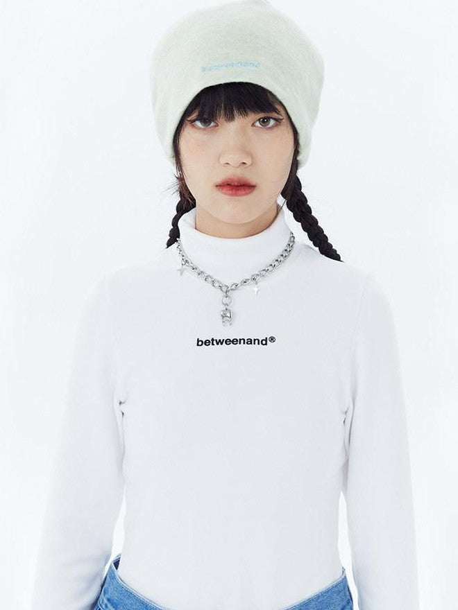 BETWEENAND Multicolor Logo High Neck Fitted Women&
