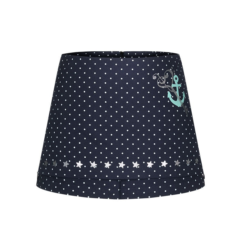 BETWEENAND_Navy_Polka_Dot_High_Waist_Zipper_Straight_Women&