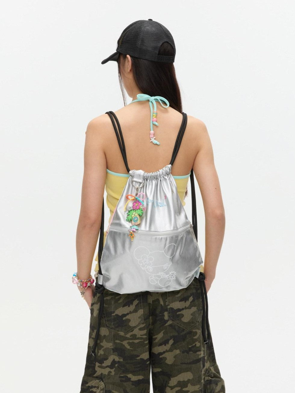 BETWEENAND Silver Original Designer Print Double Sided Women&
