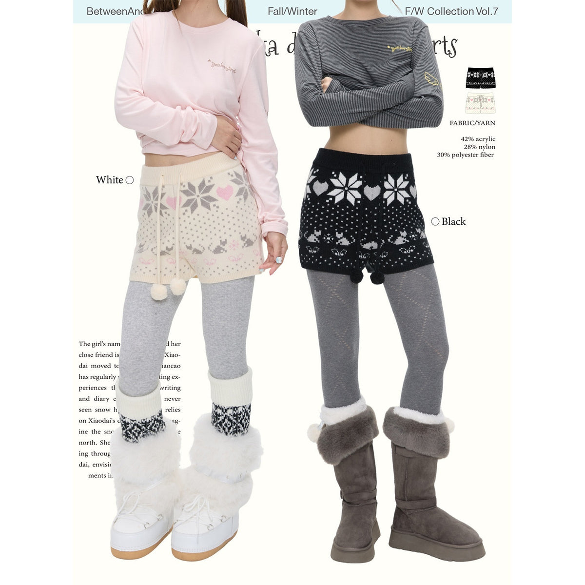 BETWEENAND_Snowflake_Polka_Vintage_High_Waist_Knitted_Women&