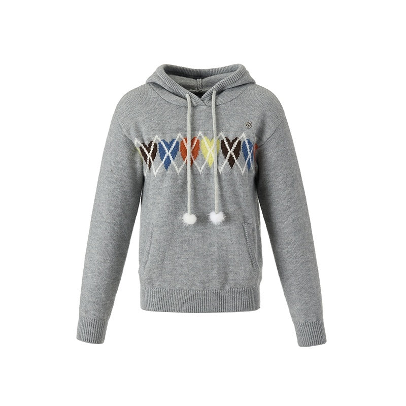 BETWEENAND_Soft_Gray_Sporty_Casual_Heart_Diamond_Knit_Women&