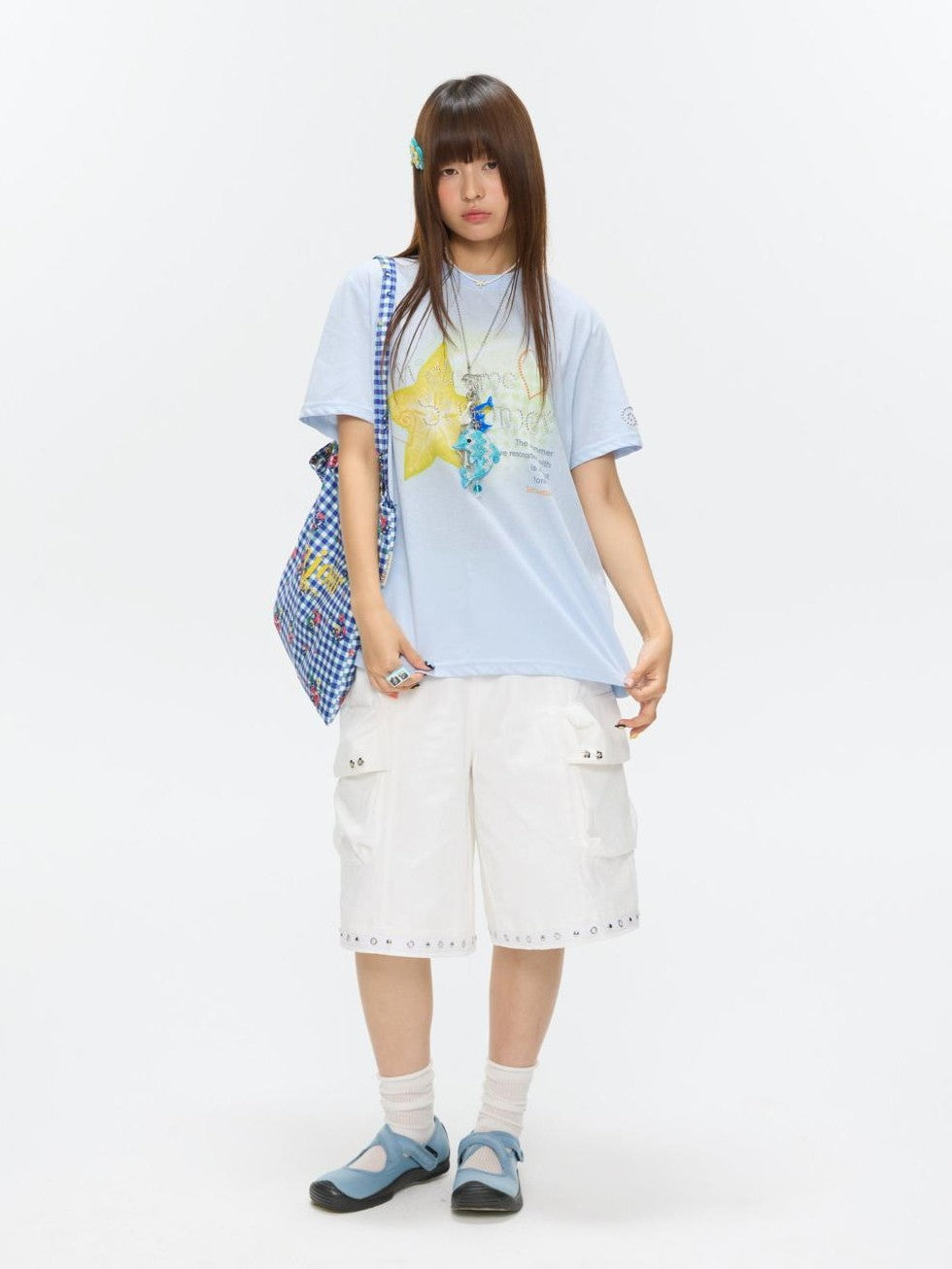 BETWEENAND Two Tone Fruit Creative Print Women&