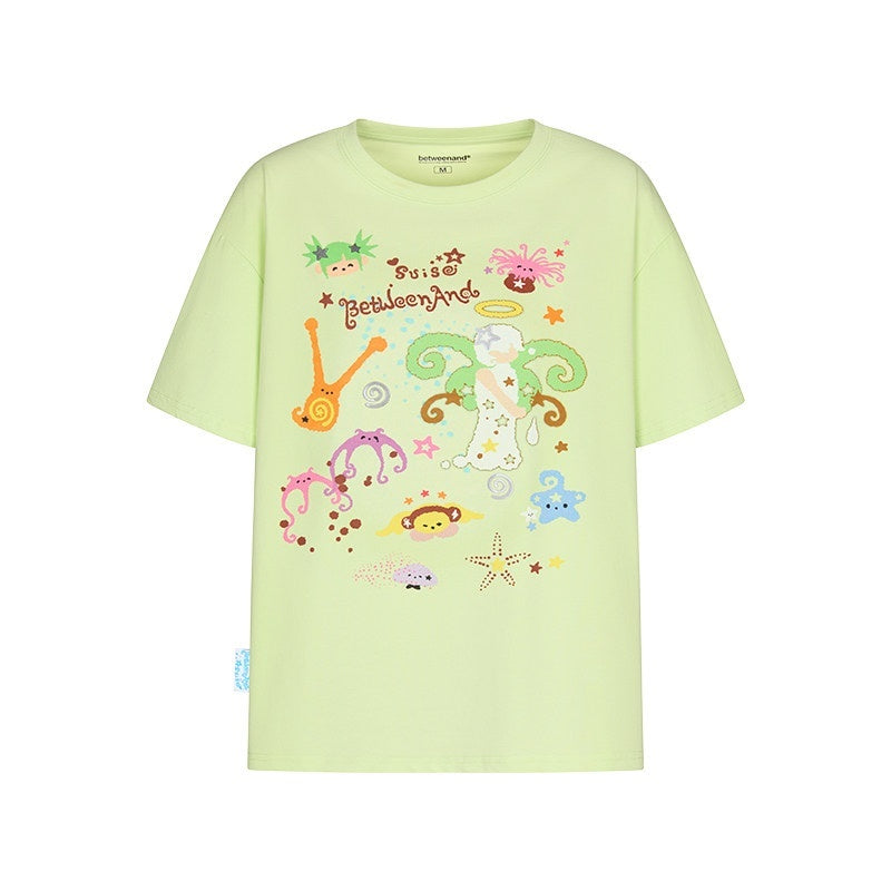 BETWEENAND_Two_Tone_Printed_Round_Neck_Women&