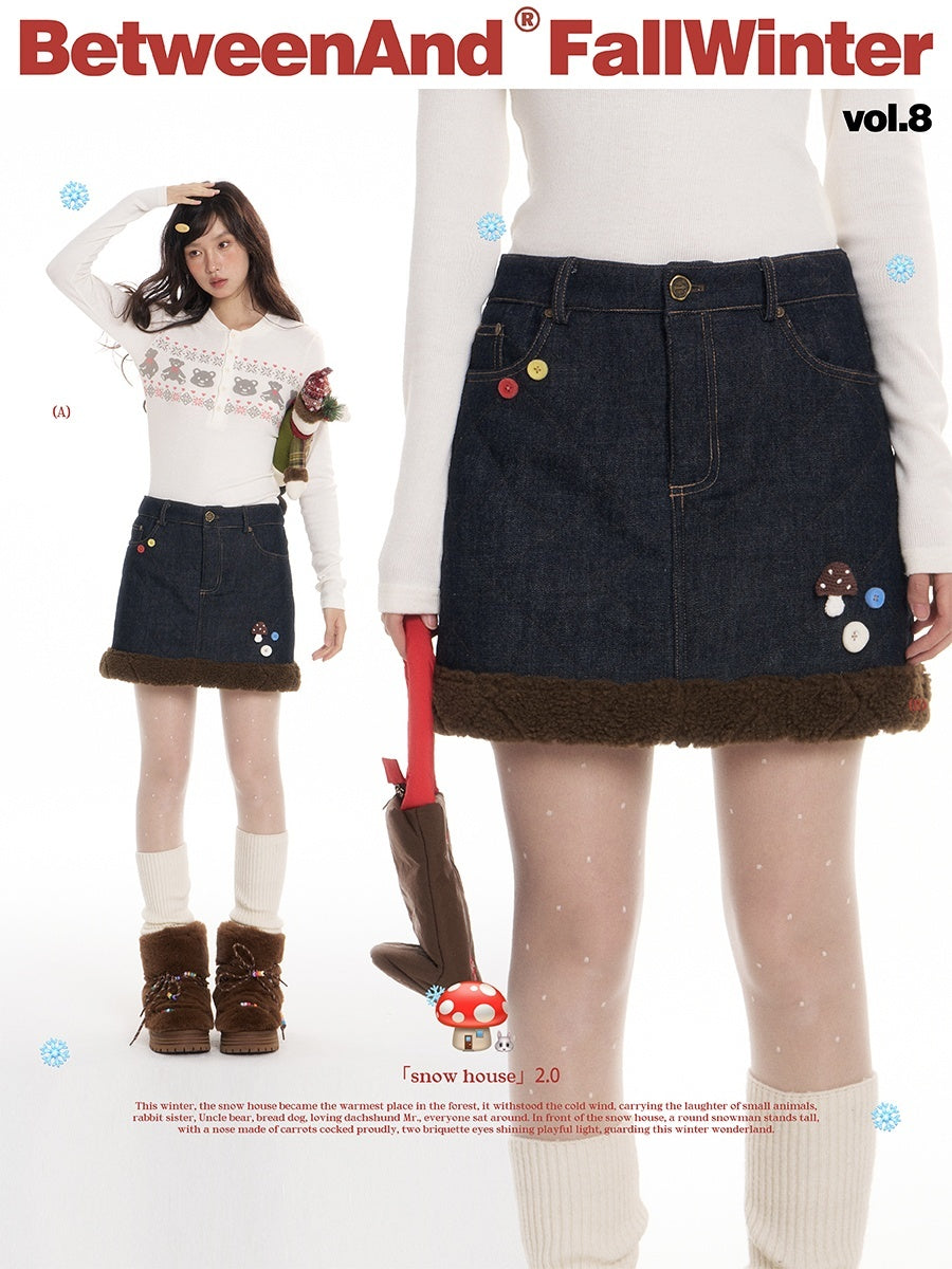BETWEENAND_Vintage_Quilted_Fuzzy_A_Line_Women&