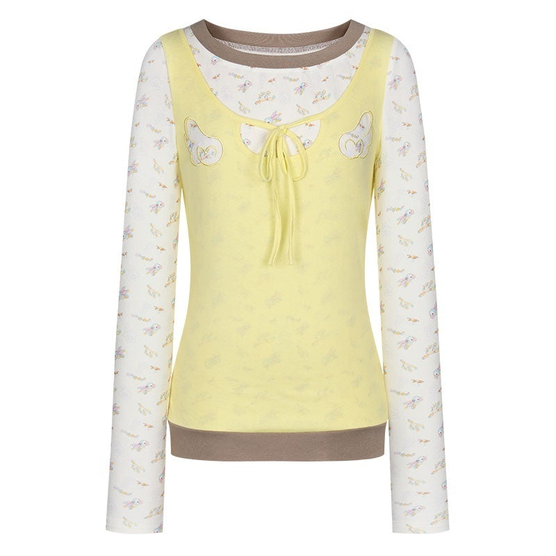 BETWEENAND_Yellow_Angel_Embroidery_Faux_Layered_Women&