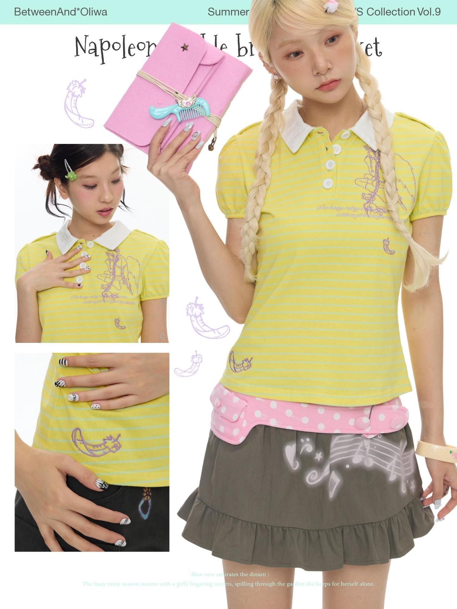 BETWEENAND Yellow Sunflower Angel Doll Embroidery Women&