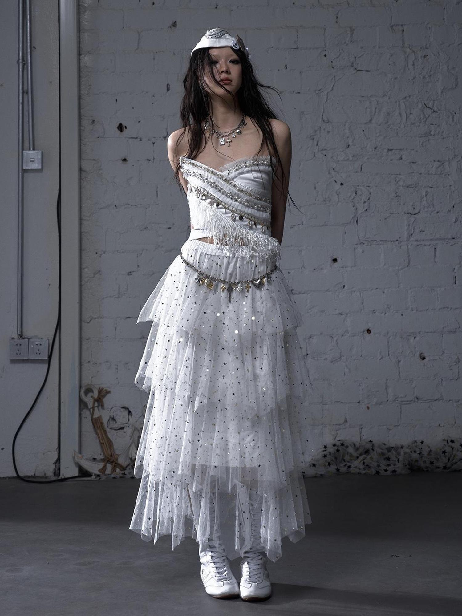 Ballet Pure Sexy Star Layered Tulle Midi Dress